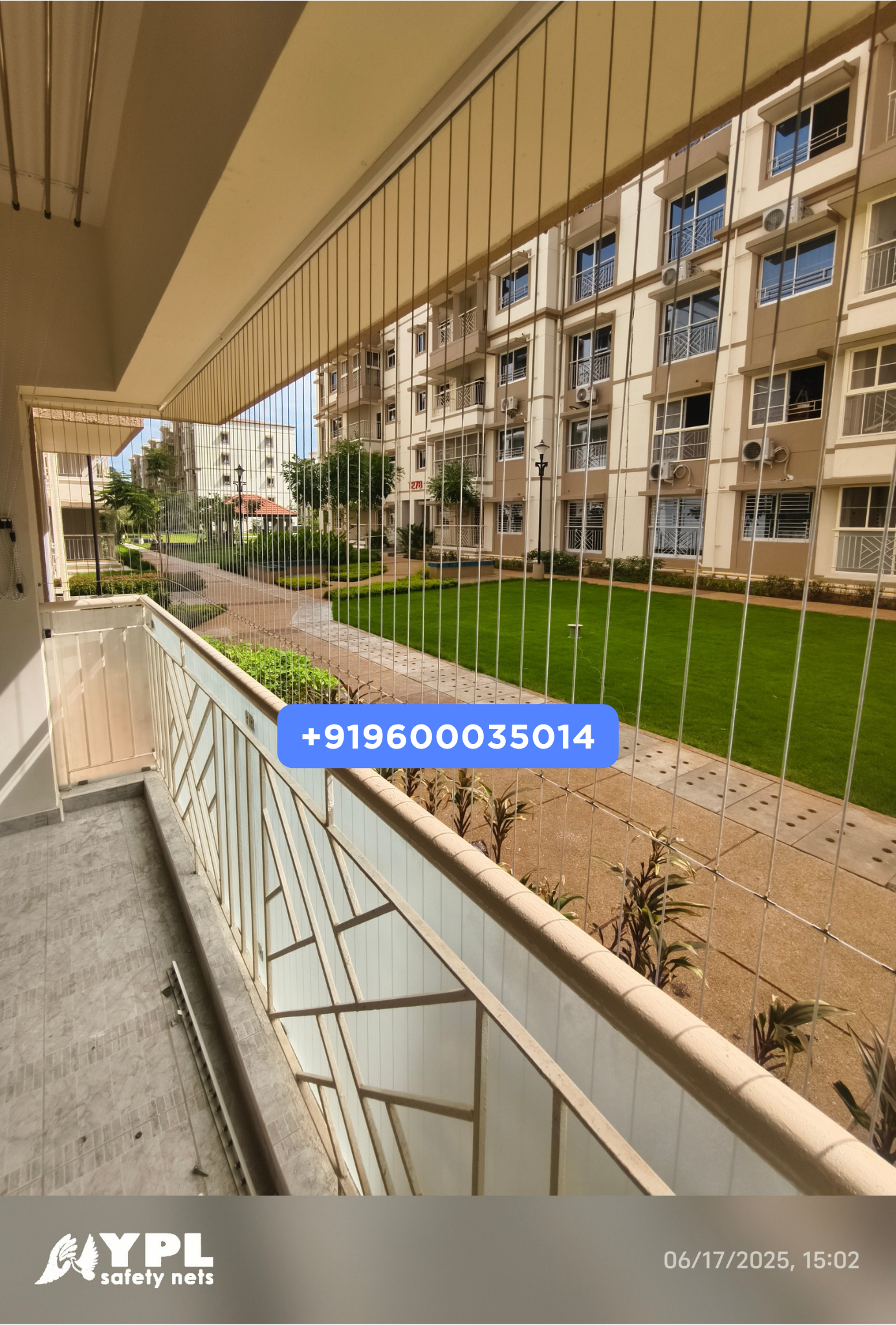 Invisible grills on windows of Tambaram apartment Chennai